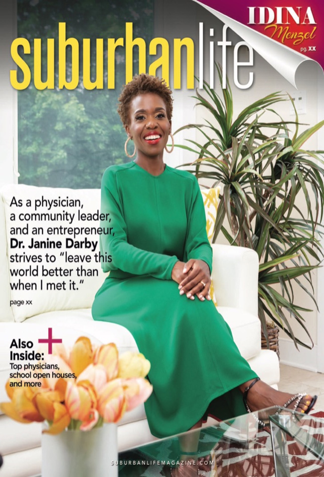 Dr Darby on the cover of Suburban Life Magazine